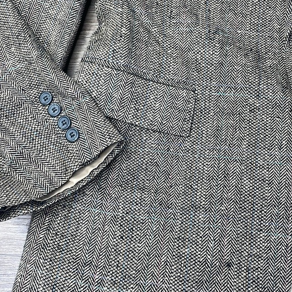 Vintage Foreman & Clark Men’s Tweed Brown Sport Coat, Suit Jacket, size 42R - Picture 4 of 10